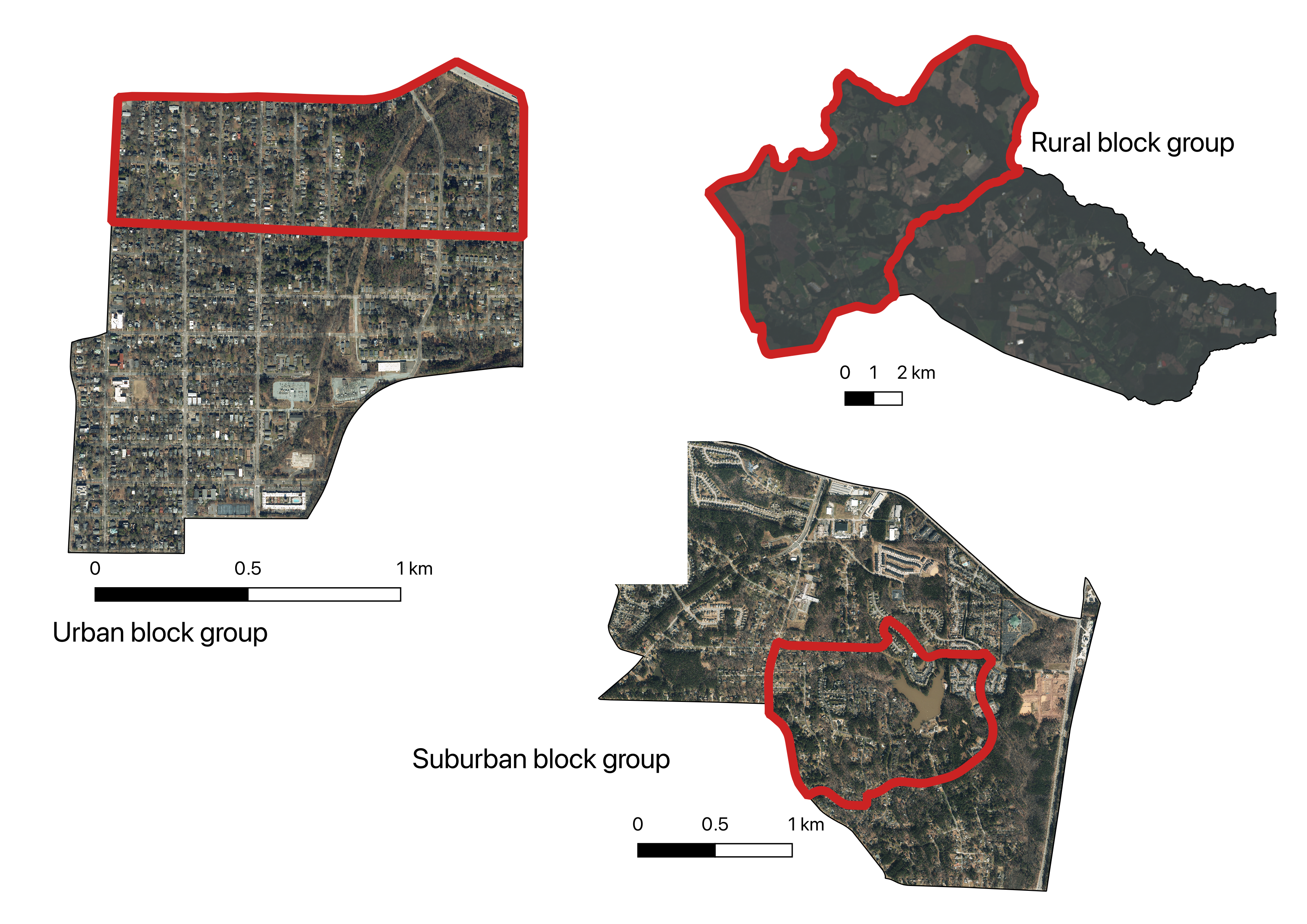 Image showing size of block groups within tracts (1/4-1/2 of the tract, roughly)