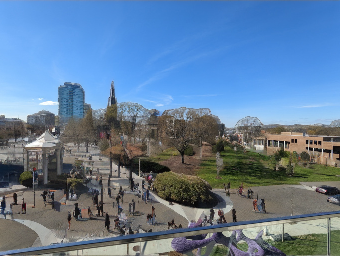 Replaced with a pedestrian plaza