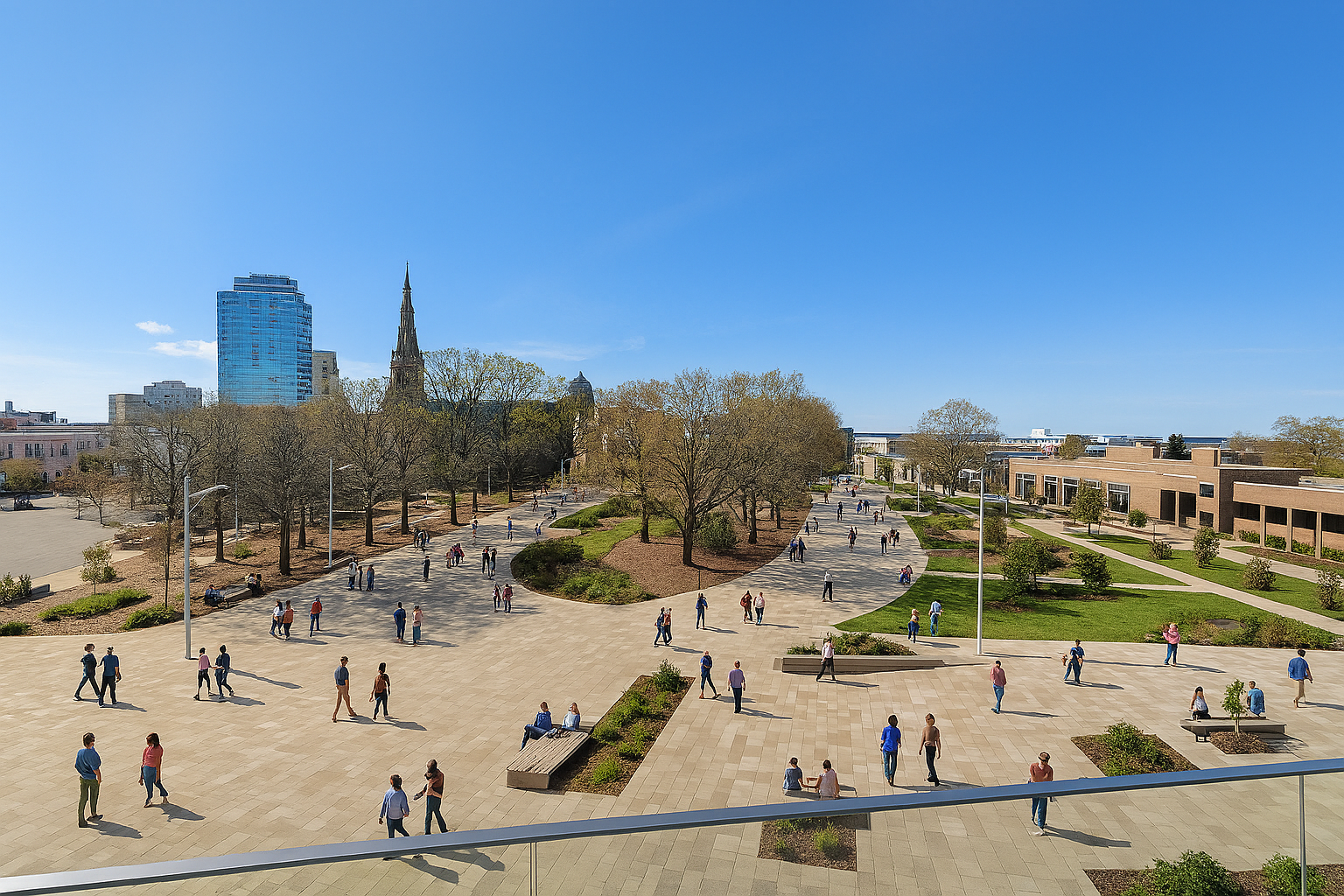 Replaced with a pedestrian plaza