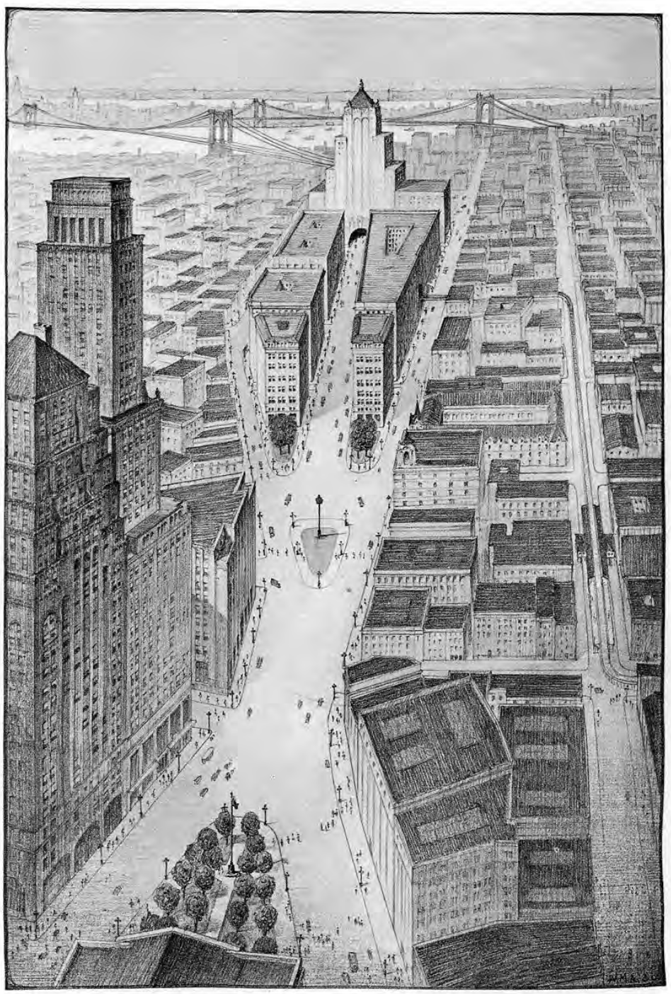 A large open pedestrian area proposed for Brooklyn